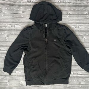 Lacoste Black Textured Zip Hoodie